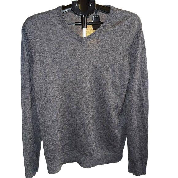 Theory Other - Theory Men's Classic Fit V-Neck Sweater Soft Blend Long‎ Sleeve Large Gray